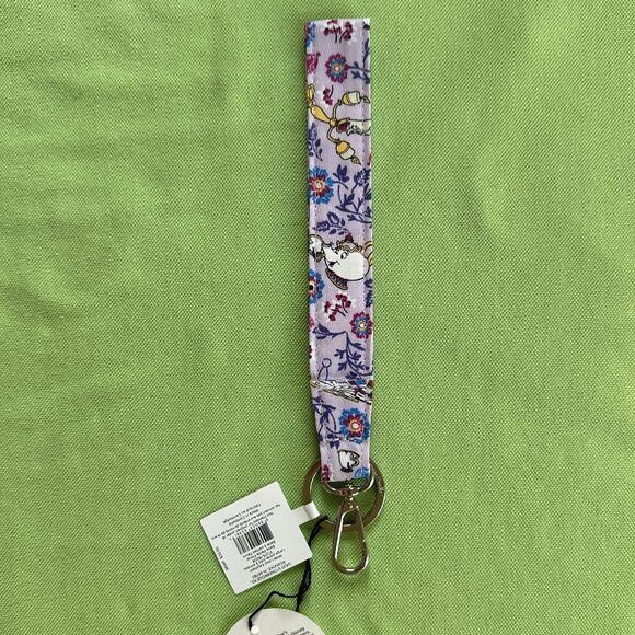 VERA BRADLEY DISNEY BELLE WIDE LOOP KEYCHAIN:NWT "BELLE PETITE FLORAL" - Picture 6 of 12